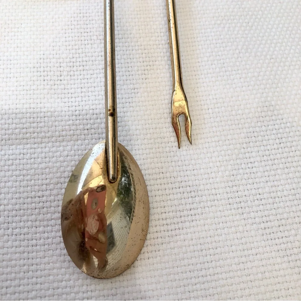 Vintage spoon and fork condiment cocktail with King tops bar set
